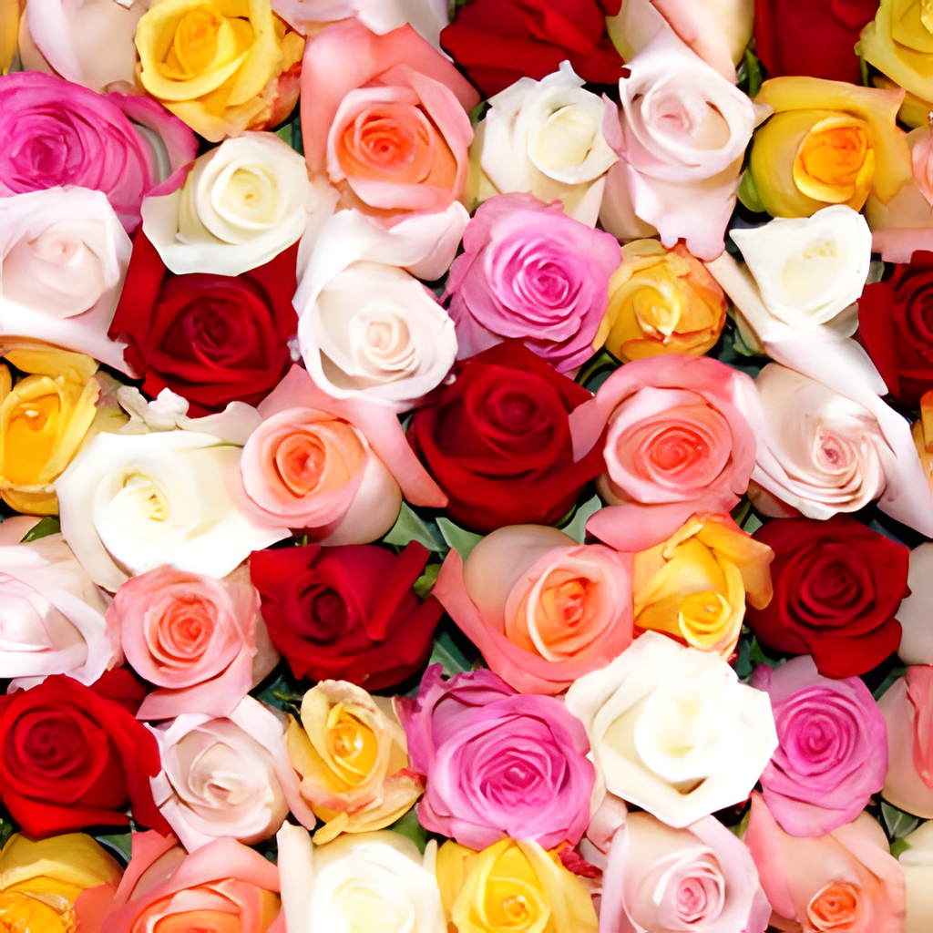 101 ROSES bouquet detail close-up